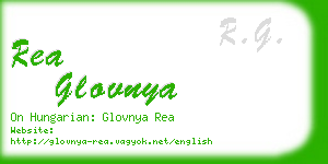 rea glovnya business card